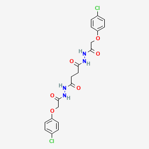 molecular formula C20H20Cl2N4O6 B12450394 N'~1~,N'~4~-bis[(4-chlorophenoxy)acetyl]butanedihydrazide 