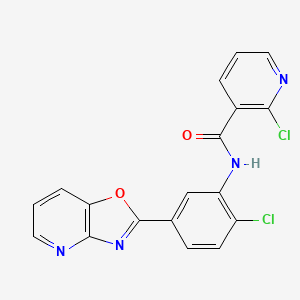 2-chloro-N-[2-chloro-5-([1,3]oxazolo[4,5-b]pyridin-2-yl)phenyl]pyridine-3-carboxamide