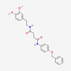 N-[4-(benzyloxy)phenyl]-N'-[2-(3,4-dimethoxyphenyl)ethyl]butanediamide