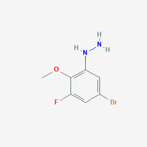 molecular formula C7H8BrFN2O B12450462 (5-Bromo-3-fluoro-2-methoxyphenyl)hydrazine 