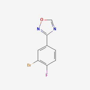 molecular formula C8H4BrFN2O B12450469 3-(3-Bromo-4-fluorophenyl)-1,2,4-oxadiazole 