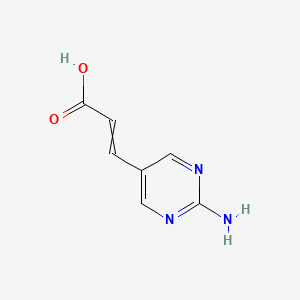 molecular formula C7H7N3O2 B12450476 (2E)-3-(2-Aminopyrimidin-5-yl)acrylicacid 