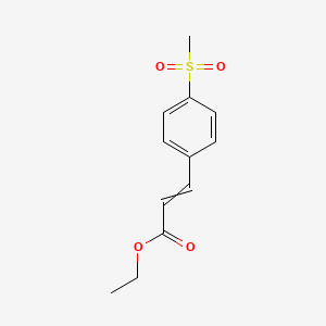 molecular formula C12H14O4S B12450482 Ethyl 3-(4-(methylsulfonyl)phenyl)acrylate 