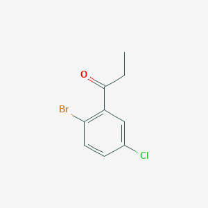 molecular formula C9H8BrClO B12450489 1-(2-Bromo-5-chlorophenyl)propan-1-one CAS No. 1260851-70-4