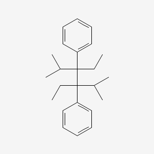 molecular formula C24H34 B12450515 1,1'-[3-Ethyl-2-methyl-4-(propan-2-yl)hexane-3,4-diyl]dibenzene CAS No. 824401-14-1