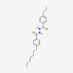 molecular formula C24H32N2O2 B12450536 N'-(4-heptylbenzoyl)-4-propylbenzohydrazide 