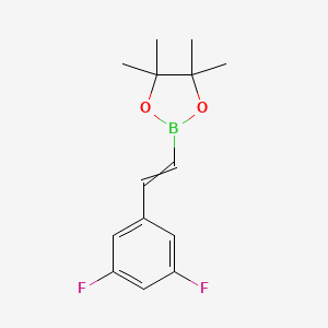 2-[(1E)-2-(3,5-Difluorophenyl)ethenyl]-4,4,5,5-tetramethyl-1,3,2-dioxaborolane