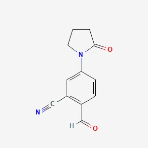 2-Formyl-5-(2-oxopyrrolidin-1-YL)benzonitrile