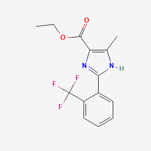 ethyl 5-methyl-2-[2-(trifluoromethyl)phenyl]-1H-imidazole-4-carboxylate