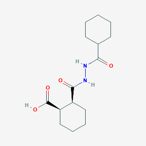 molecular formula C15H24N2O4 B12450583 (1R,2S)-2-{[2-(cyclohexylcarbonyl)hydrazinyl]carbonyl}cyclohexanecarboxylic acid 