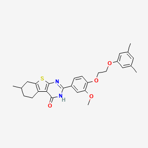 2-{4-[2-(3,5-dimethylphenoxy)ethoxy]-3-methoxyphenyl}-7-methyl-5,6,7,8-tetrahydro[1]benzothieno[2,3-d]pyrimidin-4(3H)-one