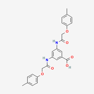 molecular formula C25H24N2O6 B12450596 3,5-Bis{[(4-methylphenoxy)acetyl]amino}benzoic acid 