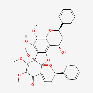 molecular formula C35H34O10 B1245061 Calycopterone 