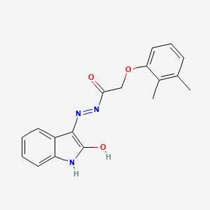 molecular formula C18H17N3O3 B12450610 2-(2,3-dimethylphenoxy)-N'-[(3E)-2-oxo-1,2-dihydro-3H-indol-3-ylidene]acetohydrazide 