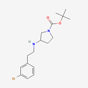 molecular formula C17H25BrN2O2 B12450624 Tert-butyl 3-{[2-(3-bromophenyl)ethyl]amino}pyrrolidine-1-carboxylate CAS No. 887578-39-4