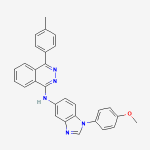 molecular formula C29H23N5O B12450687 N-[1-(4-methoxyphenyl)-1H-benzimidazol-5-yl]-4-(4-methylphenyl)phthalazin-1-amine 