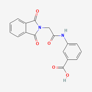 molecular formula C17H12N2O5 B12450698 3-{[(1,3-dioxo-1,3-dihydro-2H-isoindol-2-yl)acetyl]amino}benzoic acid 