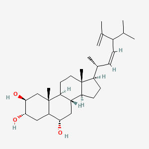 molecular formula C30H50O3 B1245074 (2S,3S,6S,8S,9S,10R,13R,14S,17R)-10,13-dimethyl-17-[(2R,3Z)-6-methyl-5-propan-2-ylhepta-3,6-dien-2-yl]-2,3,4,5,6,7,8,9,11,12,14,15,16,17-tetradecahydro-1H-cyclopenta[a]phenanthrene-2,3,6-triol 