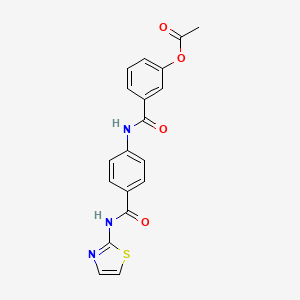 3-{[4-(1,3-Thiazol-2-ylcarbamoyl)phenyl]carbamoyl}phenyl acetate