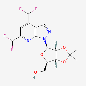 ((3aR,4R,6R,6aR)-6-(4,6-Bis(difluoromethyl)-1H-pyrazolo-[3,4-b]-pyridin-1-yl)-2,2-dimethyltetrahydrofuro-[3,4-d][1,3]-dioxol-4-yl)methanol