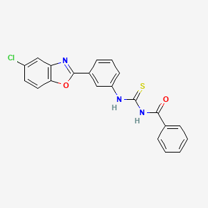 N-{[3-(5-chloro-1,3-benzoxazol-2-yl)phenyl]carbamothioyl}benzamide