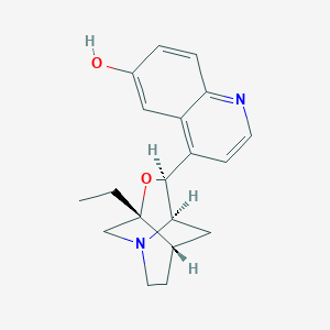 molecular formula C19H22N2O2 B1245078 4-[(3R,5S,6R,8S)-3-ethyl-4-oxa-1-azatricyclo[4.4.0.03,8]decan-5-yl]quinolin-6-ol 