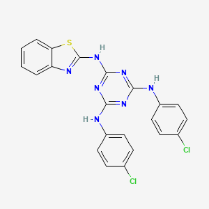 N~2~-(1,3-benzothiazol-2-yl)-N~4~,N~6~-bis(4-chlorophenyl)-1,3,5-triazine-2,4,6-triamine