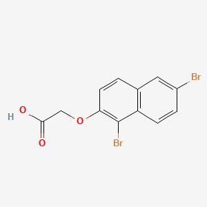 molecular formula C12H8Br2O3 B12450790 [(1,6-Dibromo-2-naphthyl)oxy]acetic acid 