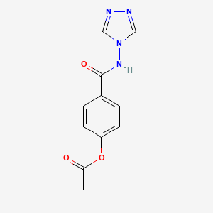 [4-(1,2,4-Triazol-4-ylcarbamoyl)phenyl] acetate