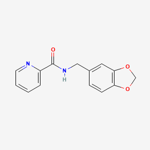 molecular formula C14H12N2O3 B12450830 N-(1,3-benzodioxol-5-ylmethyl)pyridine-2-carboxamide 