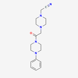 molecular formula C18H25N5O B12450856 {4-[2-Oxo-2-(4-phenylpiperazin-1-yl)ethyl]piperazin-1-yl}acetonitrile 