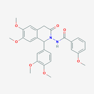 N-[1-(3,4-dimethoxyphenyl)-6,7-dimethoxy-3-oxo-1,4-dihydroisoquinolin-2-yl]-3-methoxybenzamide