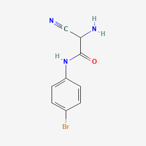 molecular formula C9H8BrN3O B12450864 N-(4-Bromophenyl)-3-nitriloalaninamide CAS No. 287474-40-2