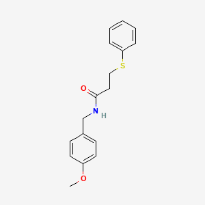 N-(4-methoxybenzyl)-3-(phenylsulfanyl)propanamide