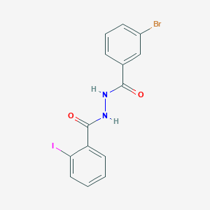 molecular formula C14H10BrIN2O2 B12450876 N'-(3-bromobenzoyl)-2-iodobenzohydrazide 