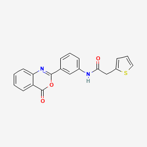 N-[3-(4-oxo-4H-3,1-benzoxazin-2-yl)phenyl]-2-(thiophen-2-yl)acetamide