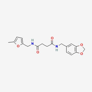 N-(1,3-benzodioxol-5-ylmethyl)-N'-[(5-methylfuran-2-yl)methyl]butanediamide