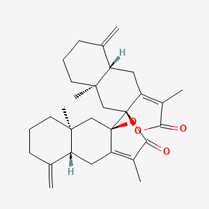 (4aR,8aS,9aR)-9a-[(4aS,8aR,9aS)-3,8a-dimethyl-5-methylidene-2-oxo-4,4a,6,7,8,9-hexahydrobenzo[f][1]benzofuran-9a-yl]-3,8a-dimethyl-5-methylidene-4,4a,6,7,8,9-hexahydrobenzo[f][1]benzofuran-2-one