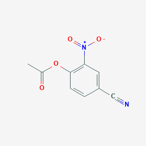 molecular formula C9H6N2O4 B12450895 (4-Cyano-2-nitrophenyl) acetate CAS No. 111318-35-5