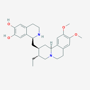 molecular formula C27H36N2O4 B1245093 7'-O-Demethylisocephaeline 