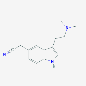 molecular formula C14H17N3 B012451 1H-Indole-5-acetonitrile, 3-[2-(dimethylamino)ethyl]- CAS No. 110626-61-4