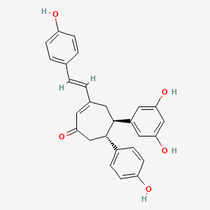 molecular formula C27H24O5 B1245110 vitisinol C 