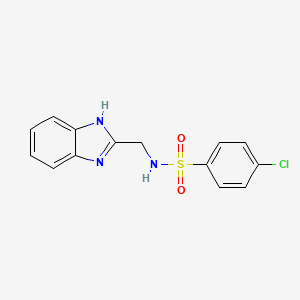 molecular formula C14H12ClN3O2S B12451316 N-(1H-benzimidazol-2-ylmethyl)-4-chlorobenzenesulfonamide 