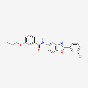 N-[2-(3-chlorophenyl)-1,3-benzoxazol-5-yl]-3-(2-methylpropoxy)benzamide