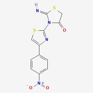 2-Imino-3-[4-(4-nitrophenyl)-1,3-thiazol-2-yl]-1,3-thiazolidin-4-one