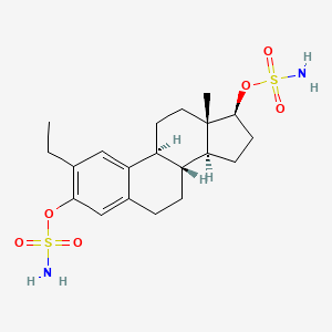molecular formula C20H30N2O6S2 B1245147 (9beta,13alpha,14beta,17alpha)-2-Ethylestra-1(10),2,4-Triene-3,17-Diyl Disulfamate CAS No. 556813-12-8