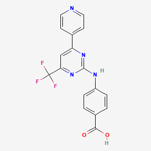 4-[[4-(4-Pyridyl)-6-(trifluoromethyl)pyrimidin-2-yl]amino]benzoic acid