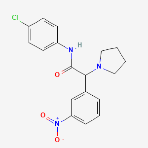 N-(4-chlorophenyl)-2-(3-nitrophenyl)-2-(pyrrolidin-1-yl)acetamide