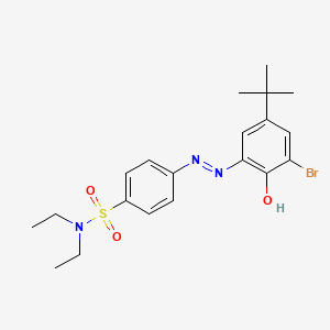 molecular formula C20H26BrN3O3S B12451512 4-[(E)-(3-bromo-5-tert-butyl-2-hydroxyphenyl)diazenyl]-N,N-diethylbenzenesulfonamide 