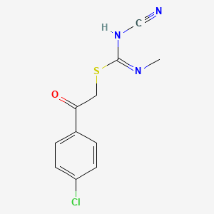 2-(4-chlorophenyl)-2-oxoethyl N'-cyano-N-methylcarbamimidothioate